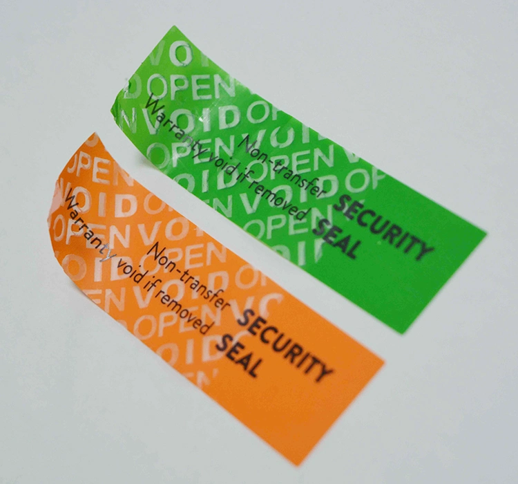 Non Transfer Security Label No Residue Security Label Void Label Void Stickers