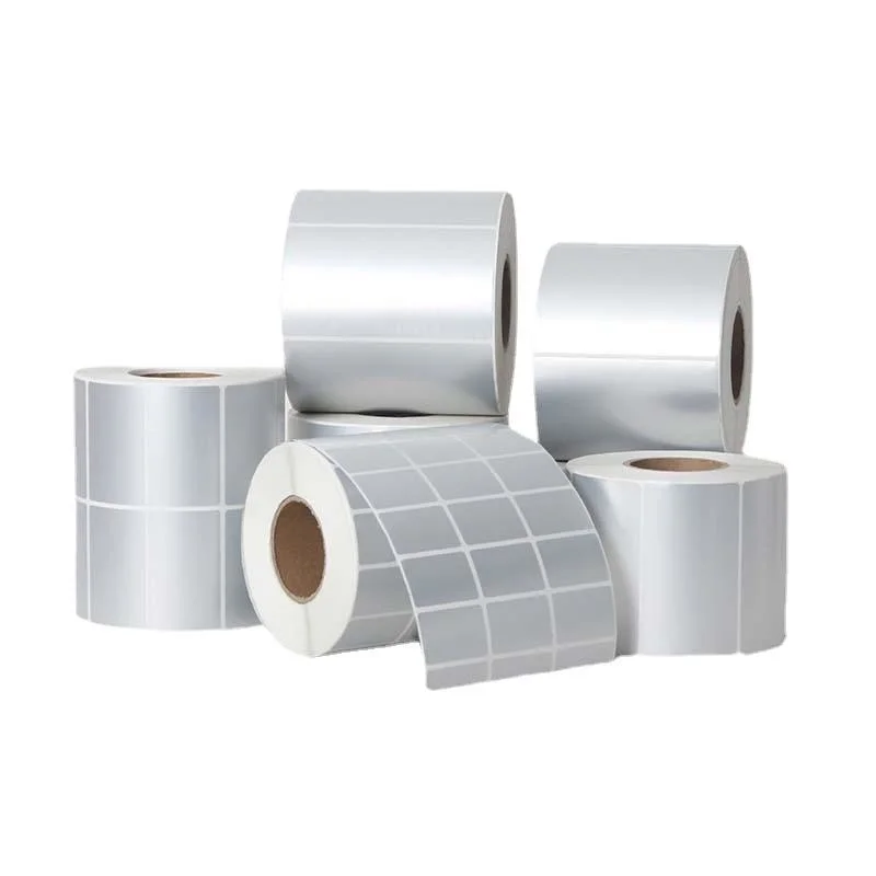 Custom Semi Gloss Coated Self Adhesive Heat Thermal Transfer Printing Paper Sticker Label Roll